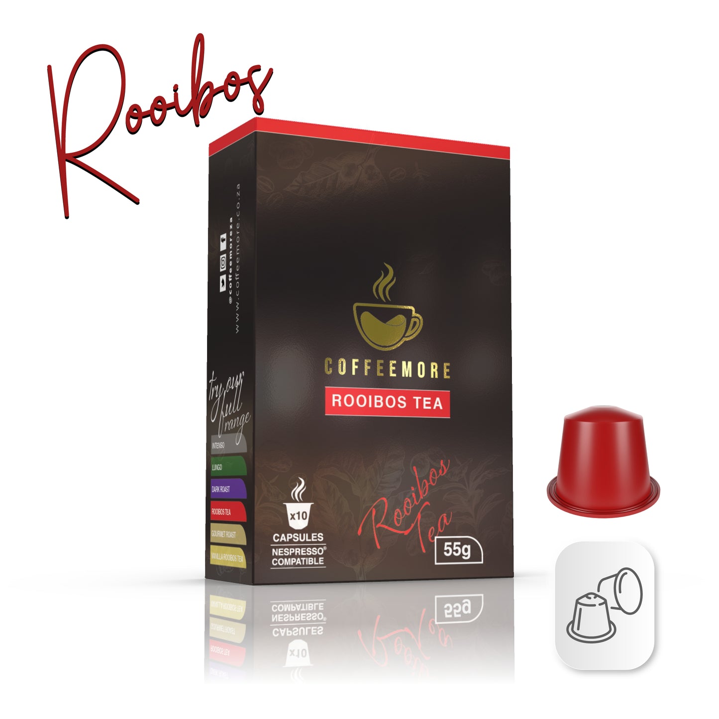 Rooibos Tea | 10 x Capsules | *Nespresso Compatible | 55 g