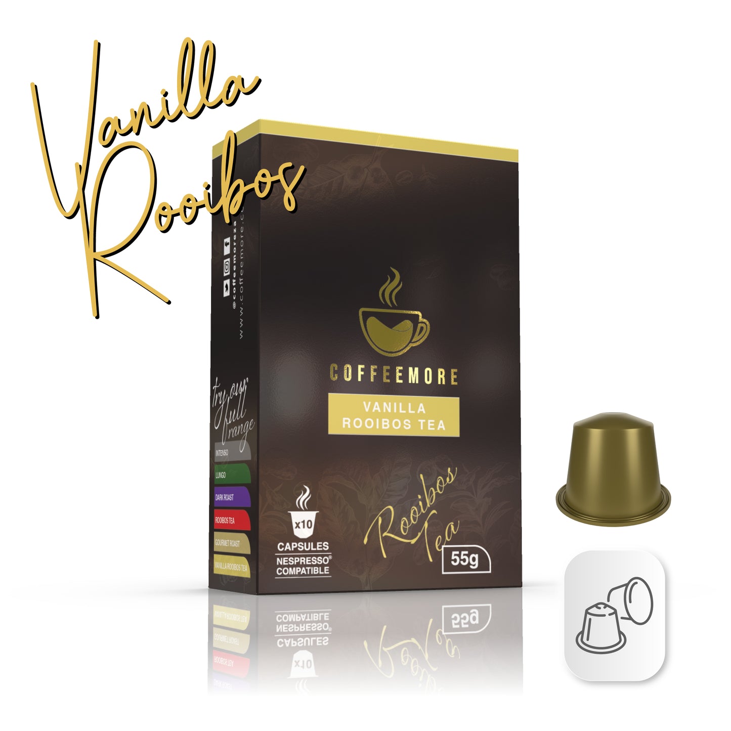 Rooibos Vanilla Tea | 10 x Capsules | *Nespresso Compatible | 55 g