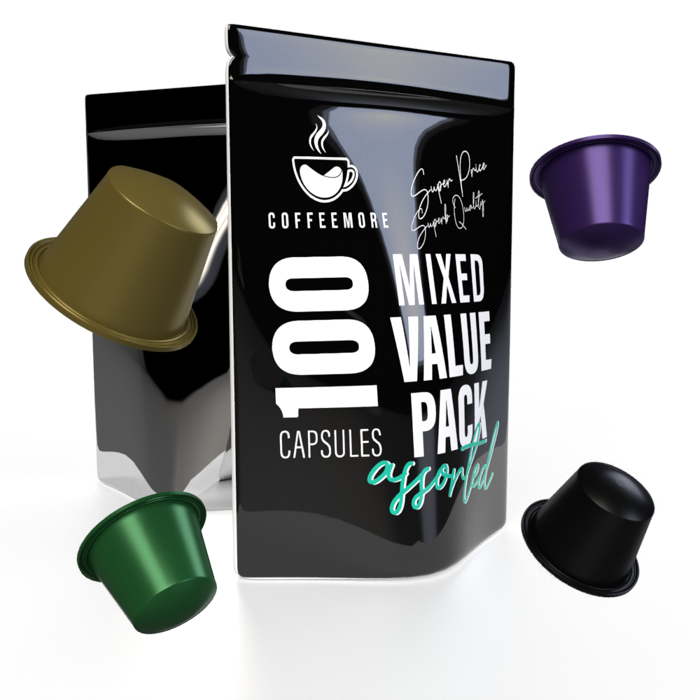 Mixed Value Pack | 100 x Capsules | *Nespresso Compatible | 550 g