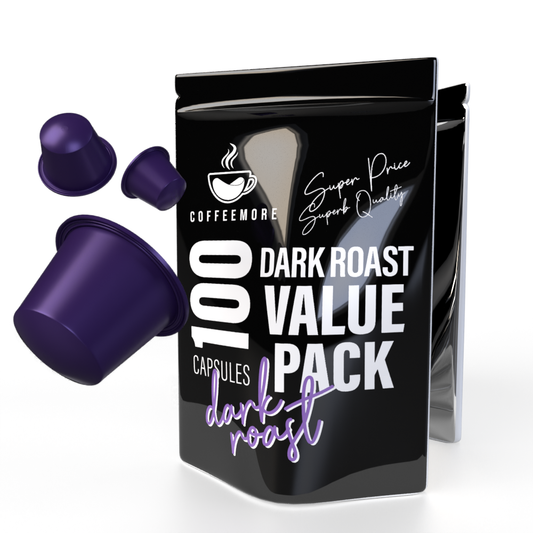 Dark Roast | Value Pack | 100 x Capsules | *Nespresso Compatible | 550 g