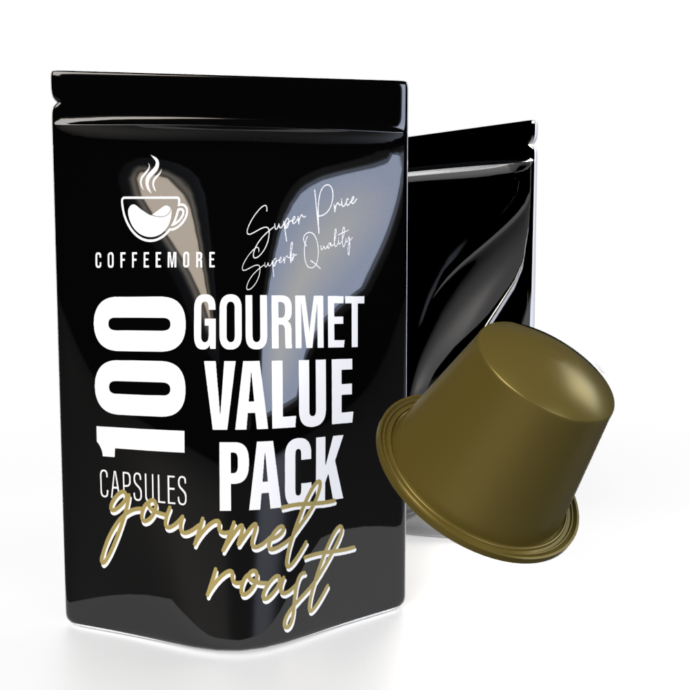 Gourmet Roast | Value Pack | 100 x Capsules | *Nespresso Compatible | 550 g