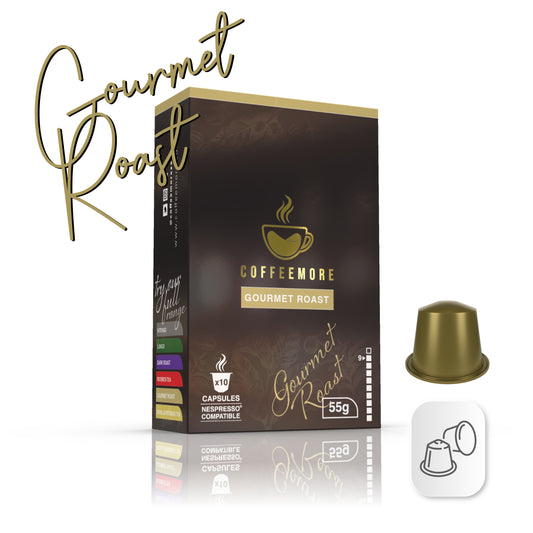 Gourmet Roast | 10 x Capsules | *Nespresso Compatible | 55 g