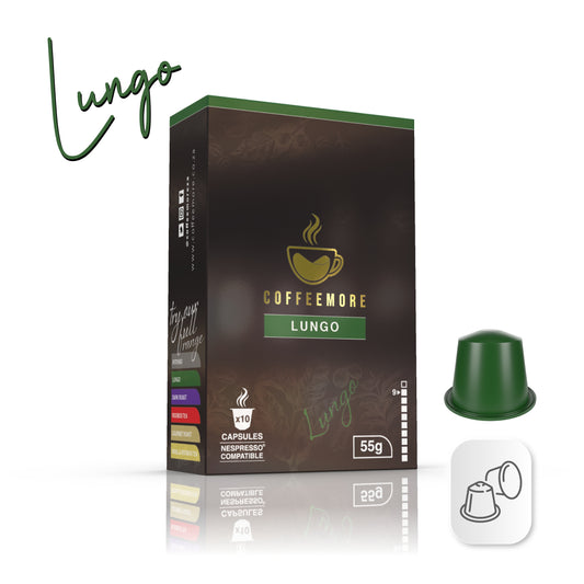 Lungo | 10 x Capsules | *Nespresso Compatible | 55 g